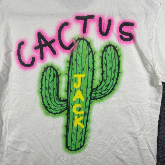 Travis Scott Cactus Jack White Tshirt Mens Size Small #1210 - Picture 3 of 9